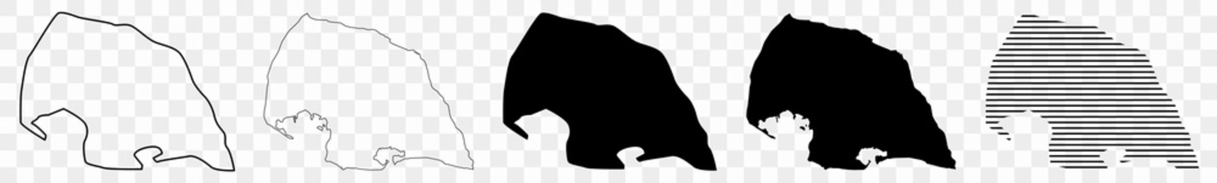 Fehmarn Karte Schwarz | Fehmarner Grenze | Deutsche Ostsee Insel | Transparent Isoliert | Variationen