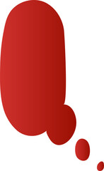 Collection speech bubbles red, chat, dialogue, text