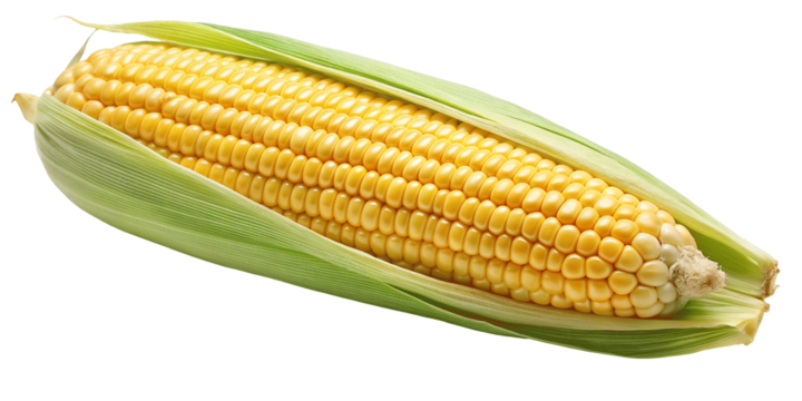A yellow corn isolated on Transparent background.