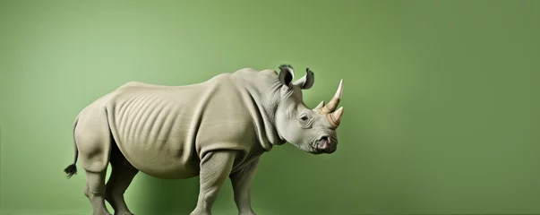 Foto op Canvas African rhino detail. © Michal