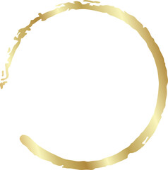 Gold circle line brush set. Element for design