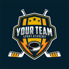 Obraz premium Hockey logo in modern minimalist style