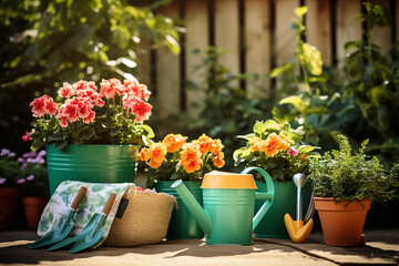 Fototapeta premium Earth day cultivation conceptual Generative AI picture farmer gathering harvest