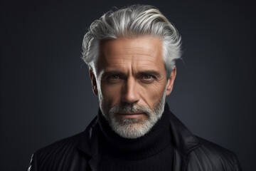 Fototapeta premium AI generated portrait of confident successful handsome businessman