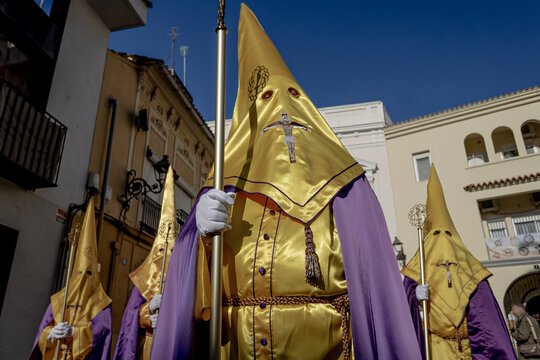 Nazarenes in a Holy Week Procession Cabanyal (Valencia, Spain)