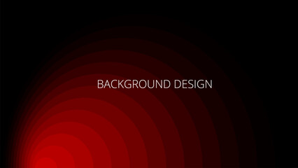 Black and red abstract background with lines and gradient transition, blended rounds, overlay pattern
