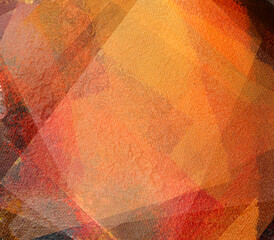 yellow and red squares diamonds and overlapping transparent transparent shapes on light pastel background, polygon geometric design in modern art style backdrop with texture