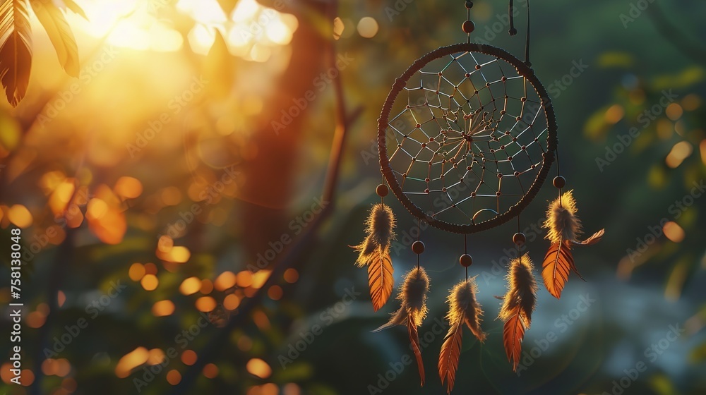 Poster embark on a journey of self-discovery with this exquisite representation of a dream catcher, its int