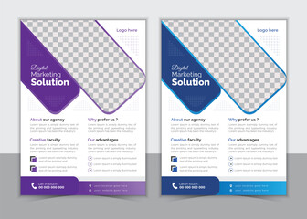 Creative and Modern Corporate business flyer template design. Marketing, business proposal, promotion, advertising, publication.