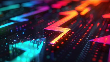 Fototapeta premium Arrow Directional Path Pointing Arrows Chart Graph Template Background