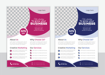 Creative and Modern Corporate business flyer template design. Marketing, business proposal, promotion, advertising, publication.