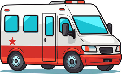 Ambulance Emergency Response Team Vector Illustration