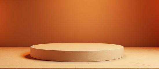 Abstract background podium for showcasing products. Empty round platform mockup for display.