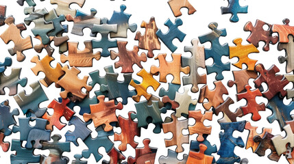 Jigsaw Puzzle on Transparent Background