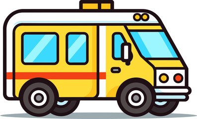 Ambulance Emergency Service Illustration Vector Illustration