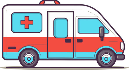 Ambulance Emergency Medical Response Vector Illustration