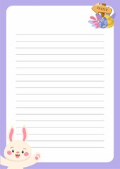 Easter Egg writing paper-template 