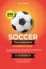 soccer Tournament Flyer,  Poster Design