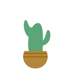 Illustration of a Cactus Plant in a Pot