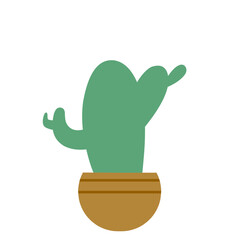 Illustration of a Cactus Plant in a Pot