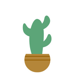 Illustration of a Cactus Plant in a Pot