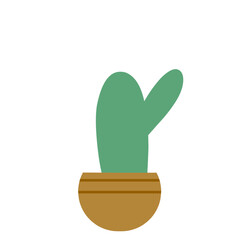 Illustration of a Cactus Plant in a Pot