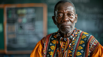 a friendly South African male teacher in class, generative ai