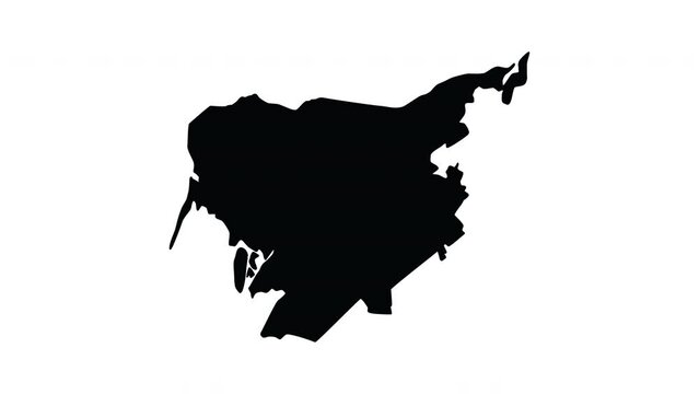 animation forming a map of Pokrovsk in ukraine