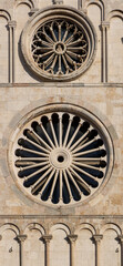 Main facade of Zadar Cathedral Prvostolnica SV. Stošija (Anastazija) the largest in the Dalmatia...
