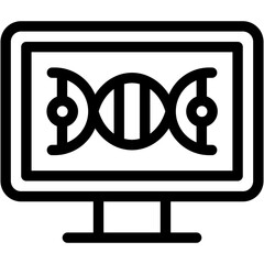 Vector Icon Pc, DNA, Research, Science, Genetics, Report