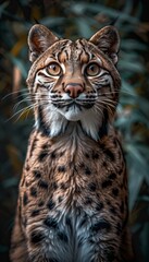 Obraz premium Marbled cat with kitten and object, left side spacious for text, ideal for creative designs