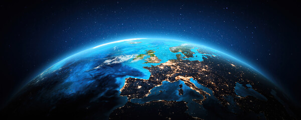 Atlantic West Europe at night © 1xpert