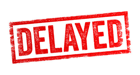 Delayed - an adjective derived from the verb 