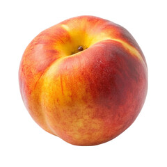 Ripe peach isolated on Transparent background.