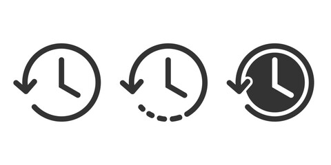 Account history vector icon set. Clock icon vector. History, time icon vector illustration