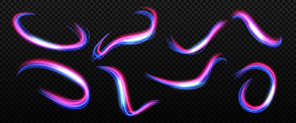 Obraz premium Abstract Wavy Light Sets with A Transparent Pattern, Isolated and Easy to Edit, Vector Illustration