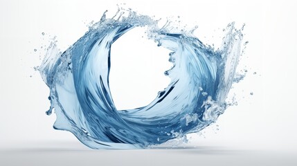 Blue Water Swirl Splash Cut Out - 8K

 - obrazy, fototapety, plakaty