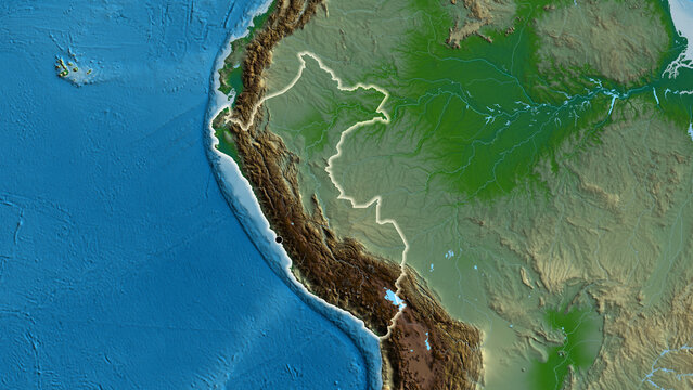 Shape of Peru. Glowed. Physical. © zelwanka