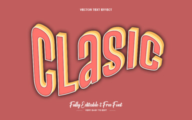 Retro style classic effect text