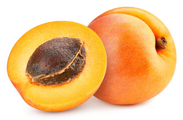 Apricot isolated on white background with clipping path - 758157032