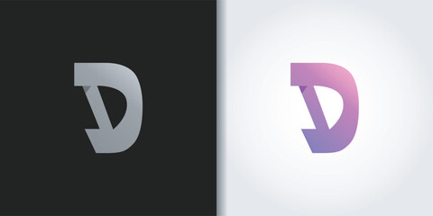 abstract letter d logo