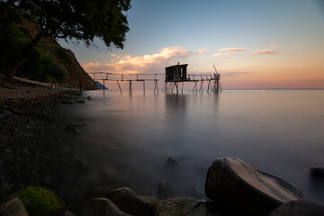 Dalyan by the sea at sunset long exposure