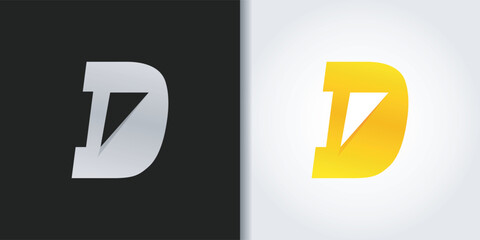 abstract letter d logo