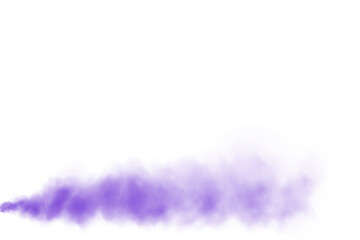 Purple smog clouds on floor. Fog or smoke. Isolated transparent special effect. Morning fog over land or water surface. Magic haze. PNG.


