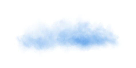 Blue smog clouds on floor. Fog or smoke. Isolated transparent special effect. Morning fog over land or water surface. Magic haze. PNG.
