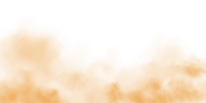 Yellow smog clouds on floor. Fog or smoke. Isolated transparent special effect. Morning fog over land or water surface. Magic haze. PNG.
