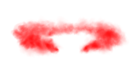 Red smog clouds on floor. Fog or smoke. Isolated transparent special effect. Morning fog over land or water surface. Magic haze. PNG.

