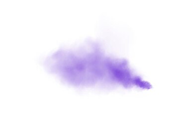 Purple smog clouds on floor. Fog or smoke. Isolated transparent special effect. Morning fog over...