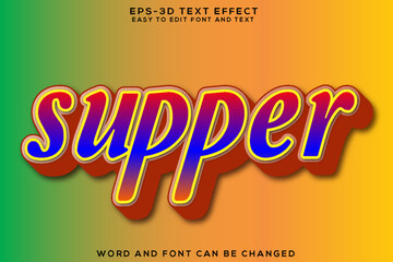 Supper 3d text effect 