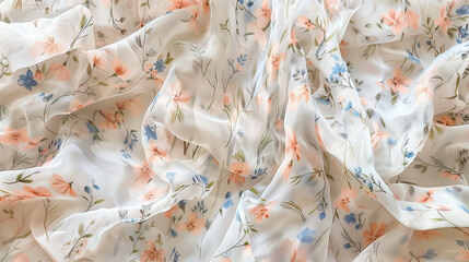 Obraz na płótnie Canvas Soft Floral Fabric